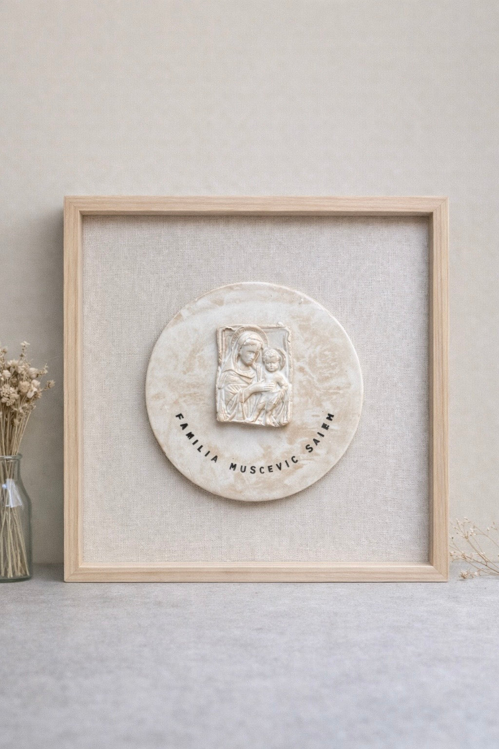 Cuadro Maria y Jesús Personalizado Grande