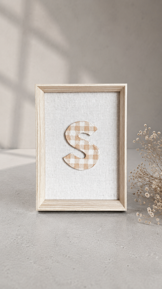 Cuadro Letra Vichy Beige