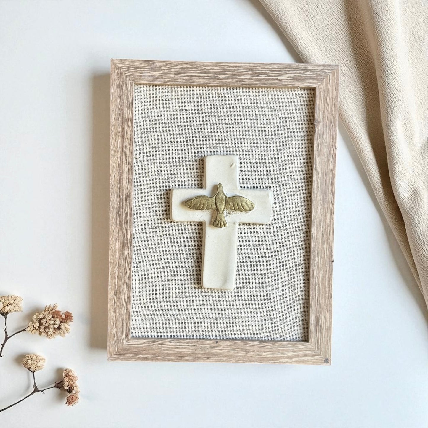 Cuadro Cruz Espíritu Santo Blanco