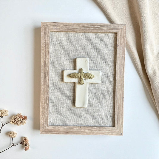 Cuadro Cruz Espíritu Santo Blanco