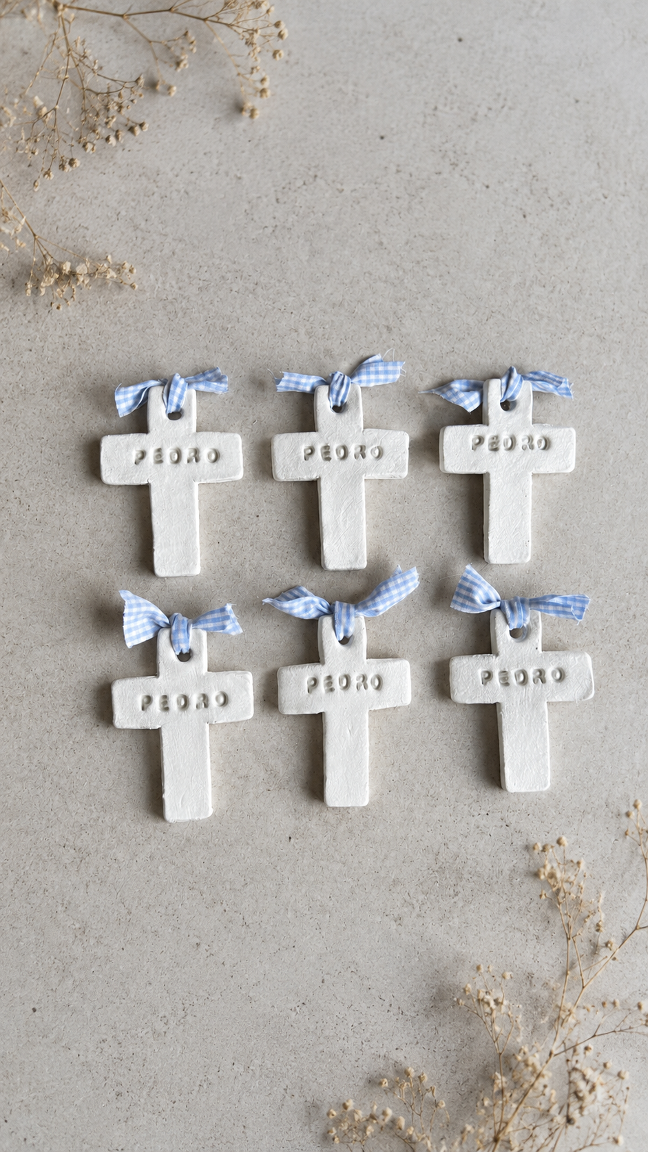 Pack Cruces Nombre Vichy Celeste