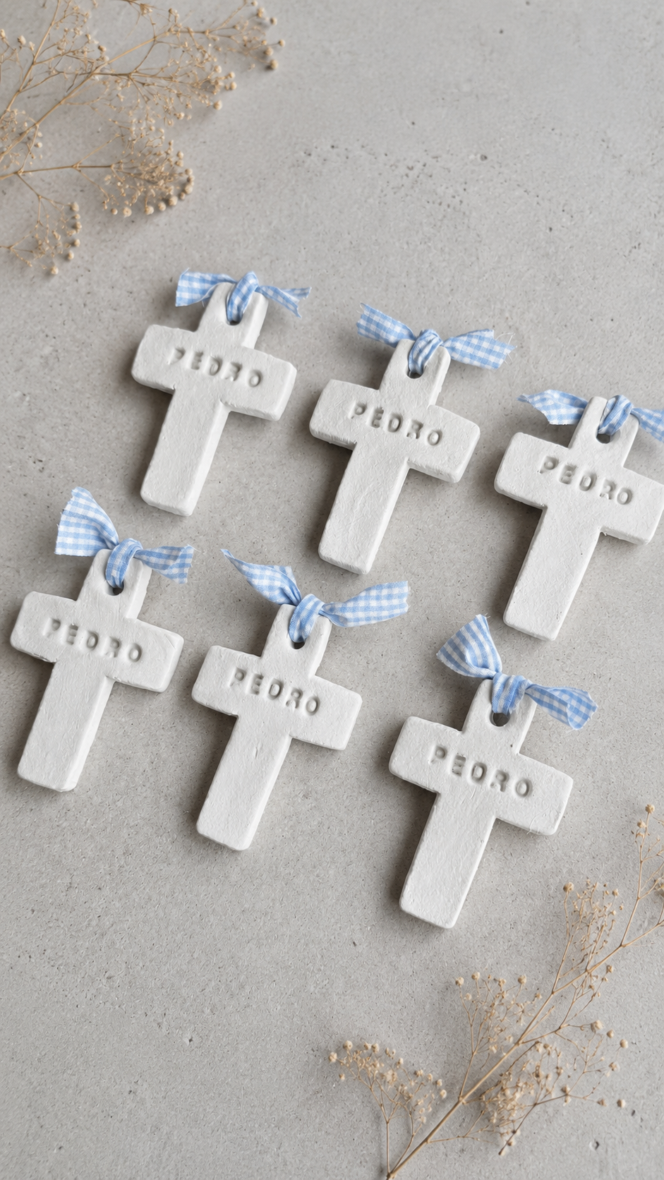 Pack Cruces Nombre Vichy Celeste