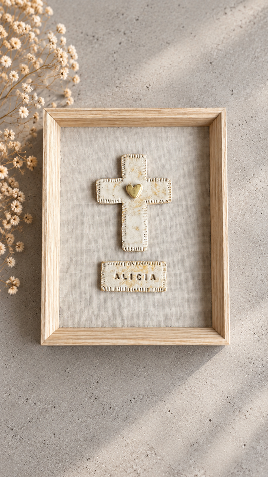 Cuadro Cruz Corazon Personalizado